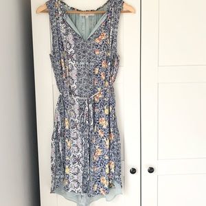 Loft Sleeveless Summer Floral Dress (M)